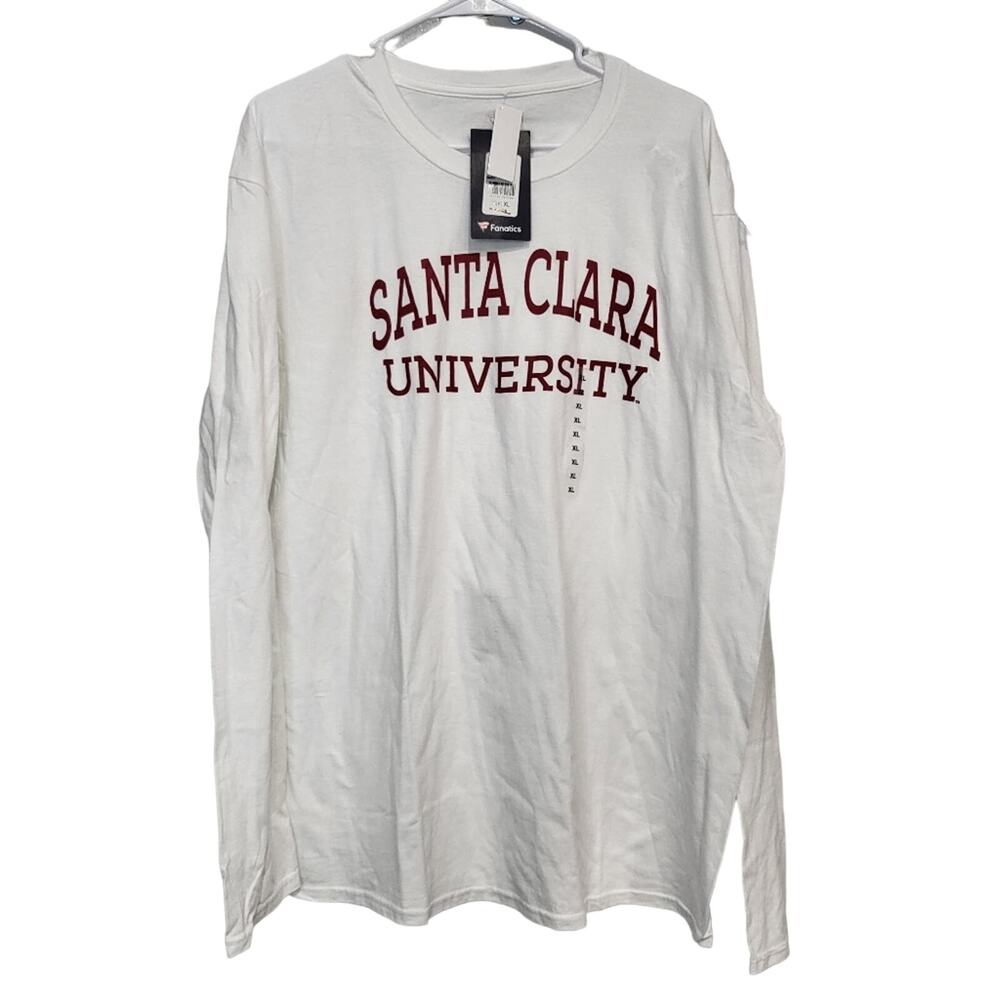 NEW SCU SANTA CLARA UNIVERSITY LONG SLEEVE WHITE T-SHIRT - XL